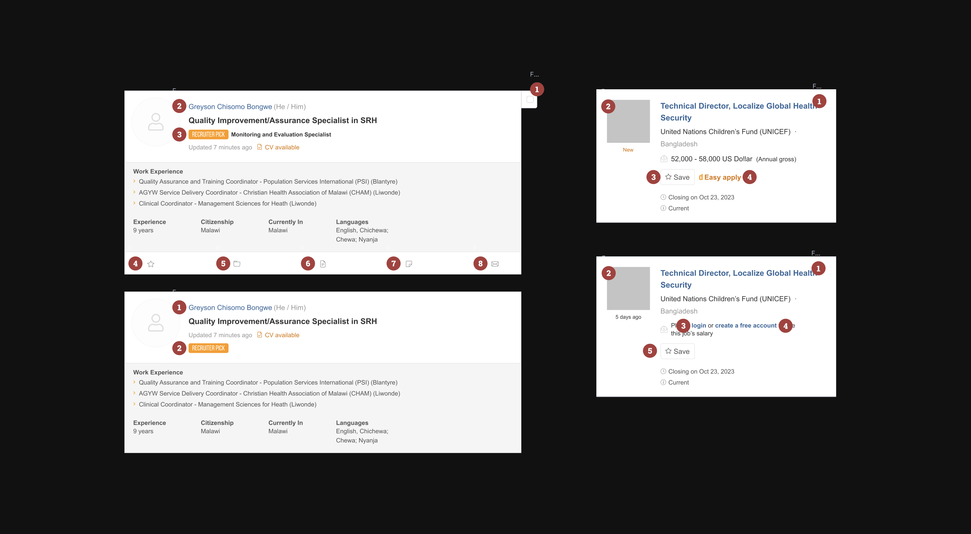 Examples of keyboard navigation definitions